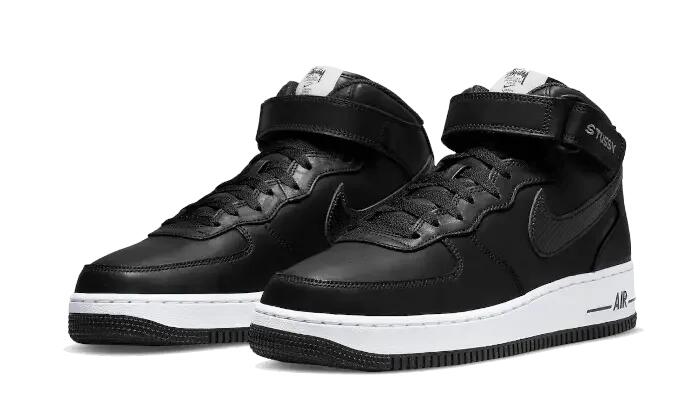 Nike Air Force 1 Mid Stussy All Black 2/3
