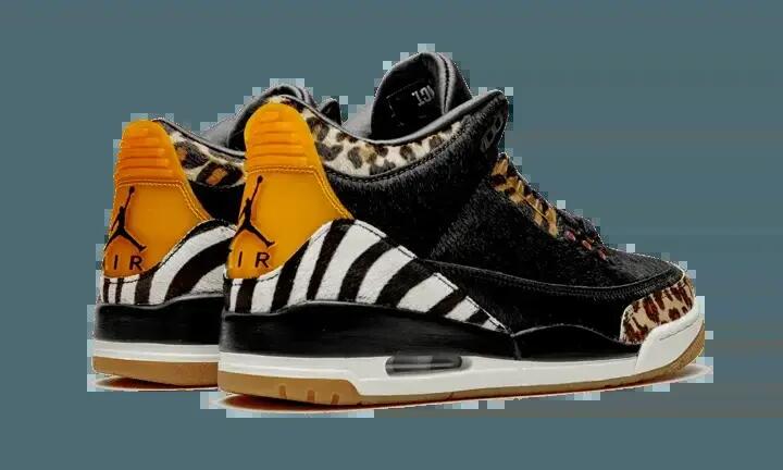 Zapatillas - baloncesto - estampado animal - jordan 3 - negro/moka oscuro 4/5