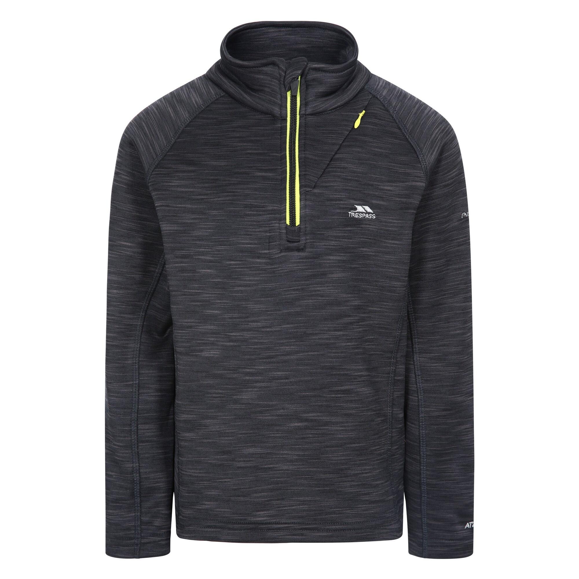 TRESPASS Felpa In Pile Ragazzi Trespass Edvin Nero Lime Fluorescente Marna