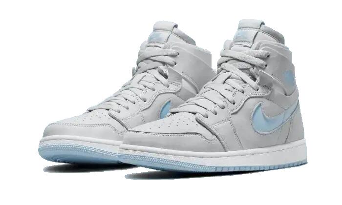 Unisex - Basketball - Shoes - Zoom Air - AJ1 CMFT - Grey/Celestine 2/3