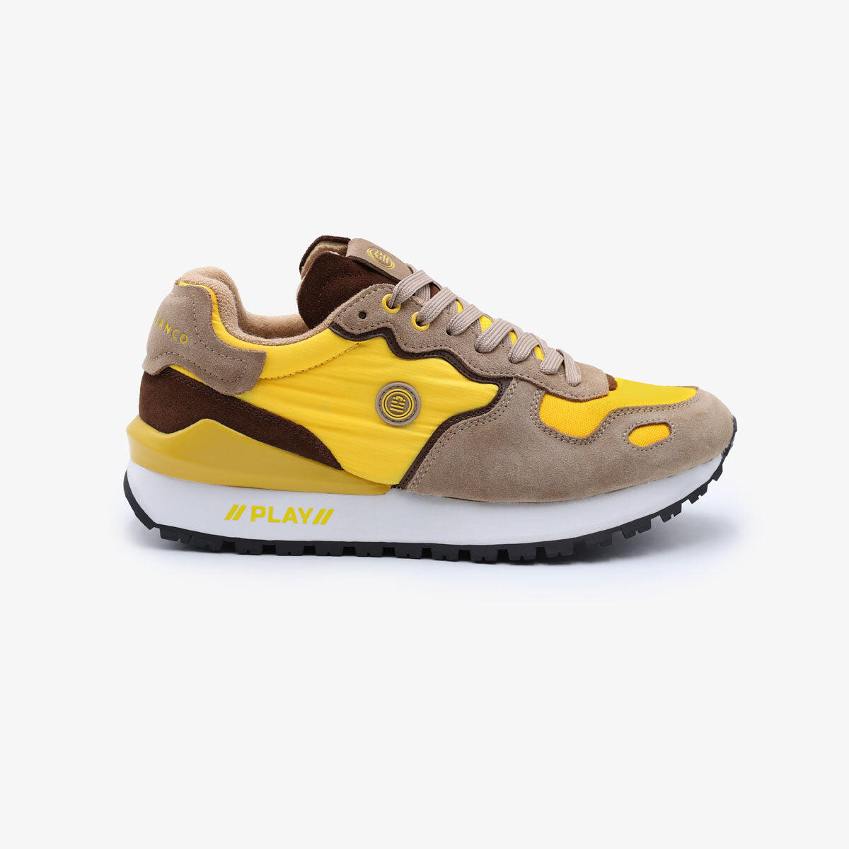 Sneakers Praloup giallo kaki e marrone 3/6