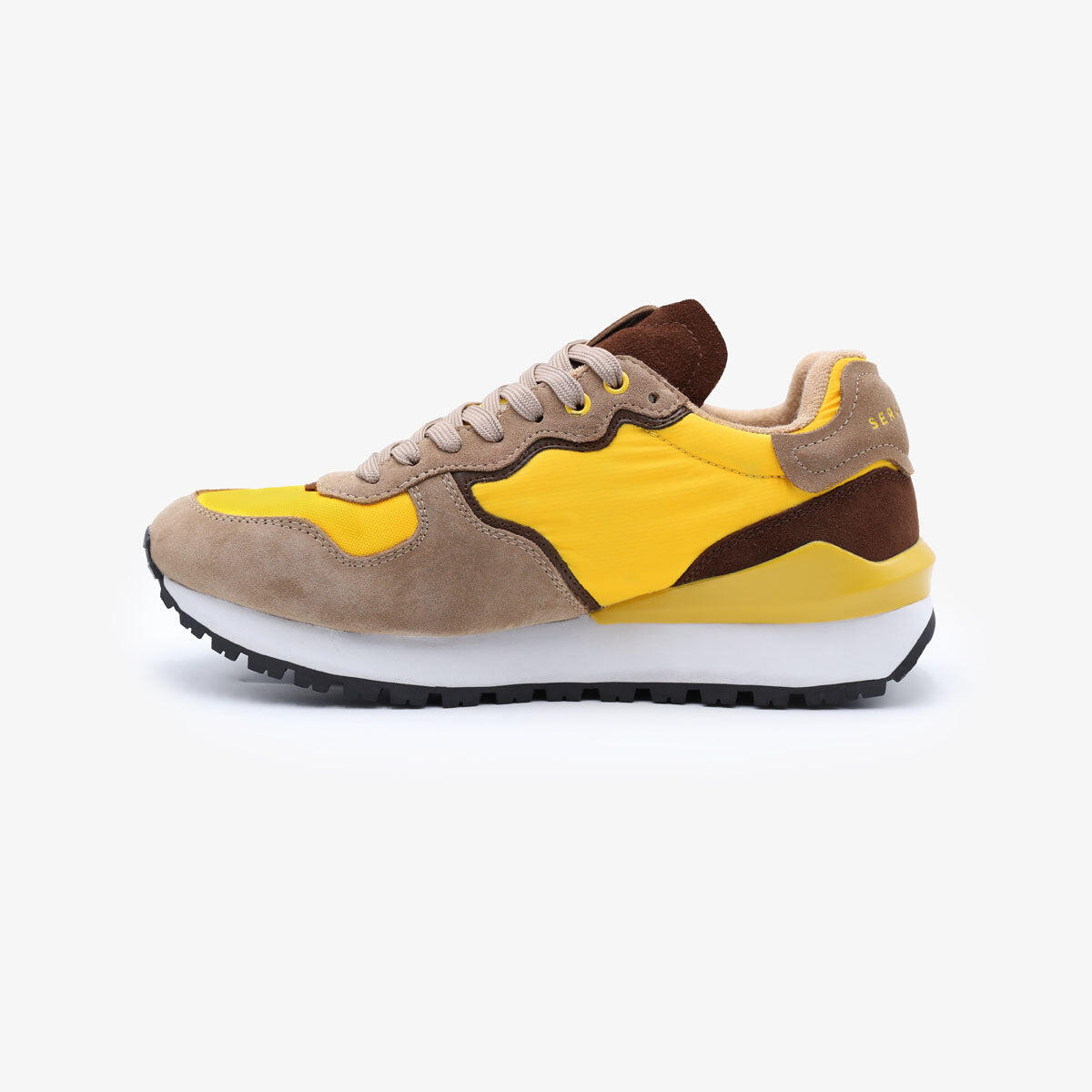 Sneakers Praloup giallo kaki e marrone 5/6