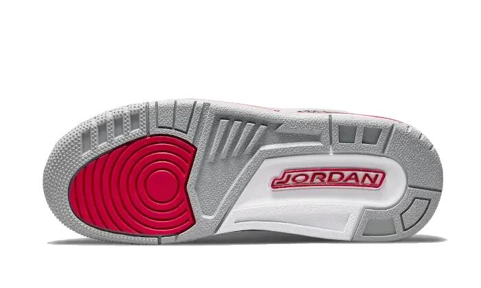 Basketball - schuhe - air jordan 3 - weiß/kardinalrot/grau 3/5