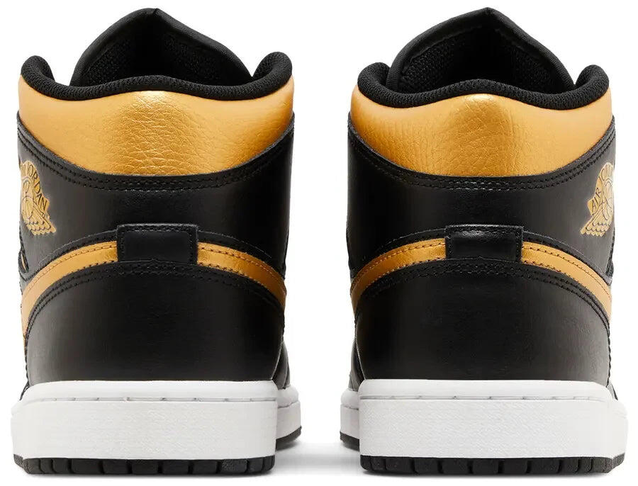 Jordan 1 Mid Black Metallic Gold (GS) 4/5
