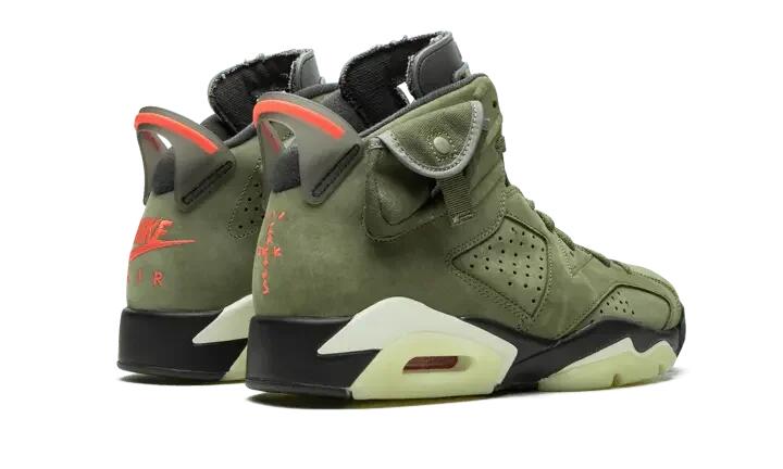 Basketball - schuhe - air jordan 6 travis scott - olive/schwarz 3/6