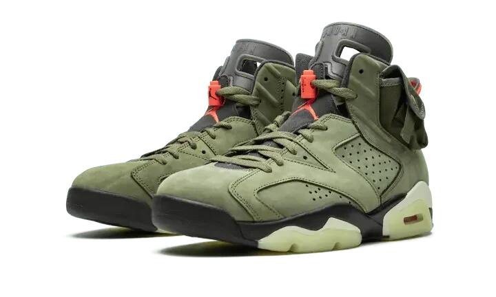 Basketball - schuhe - air jordan 6 travis scott - olive/schwarz 2/6