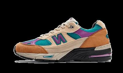 Zapatos - Lifestyle - Hombre - 991 Made in UK - Marrón/Teal/Beige