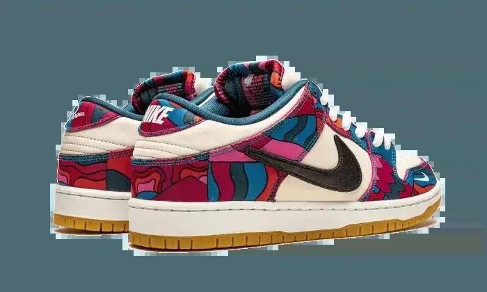 Zapatillas - skate - bajas - SB Dunk Low Parra (2021) - Fire Pink 3/4