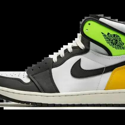 Jordan 1 Retro High White Black Volt University Gold