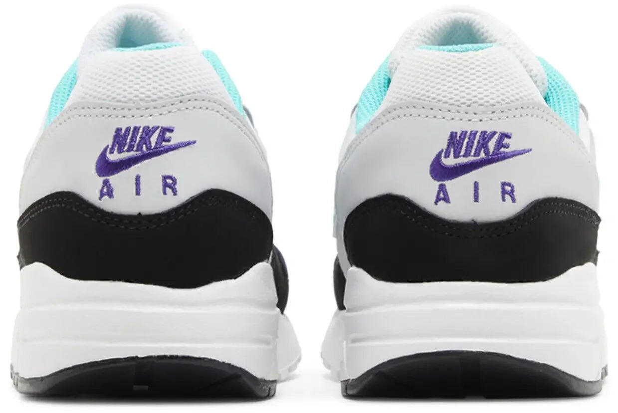 Nike Air Max 1 White Pure Platinum Court Purple Hyper Jade (GS) 4/5