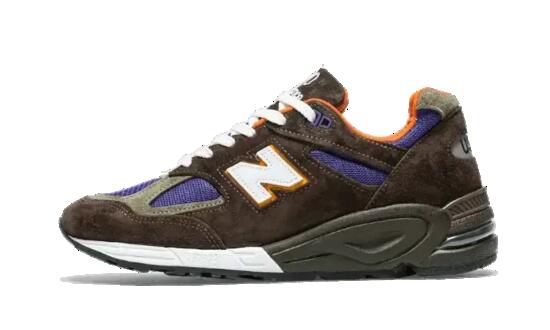 Zapatillas - Running - Hombre - Premium, Cómodas - 990 V2 - Marrón/Gris/Púrpura