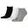 Chaussettes INVISIBLE Adulte (Gris / blanc / noir)