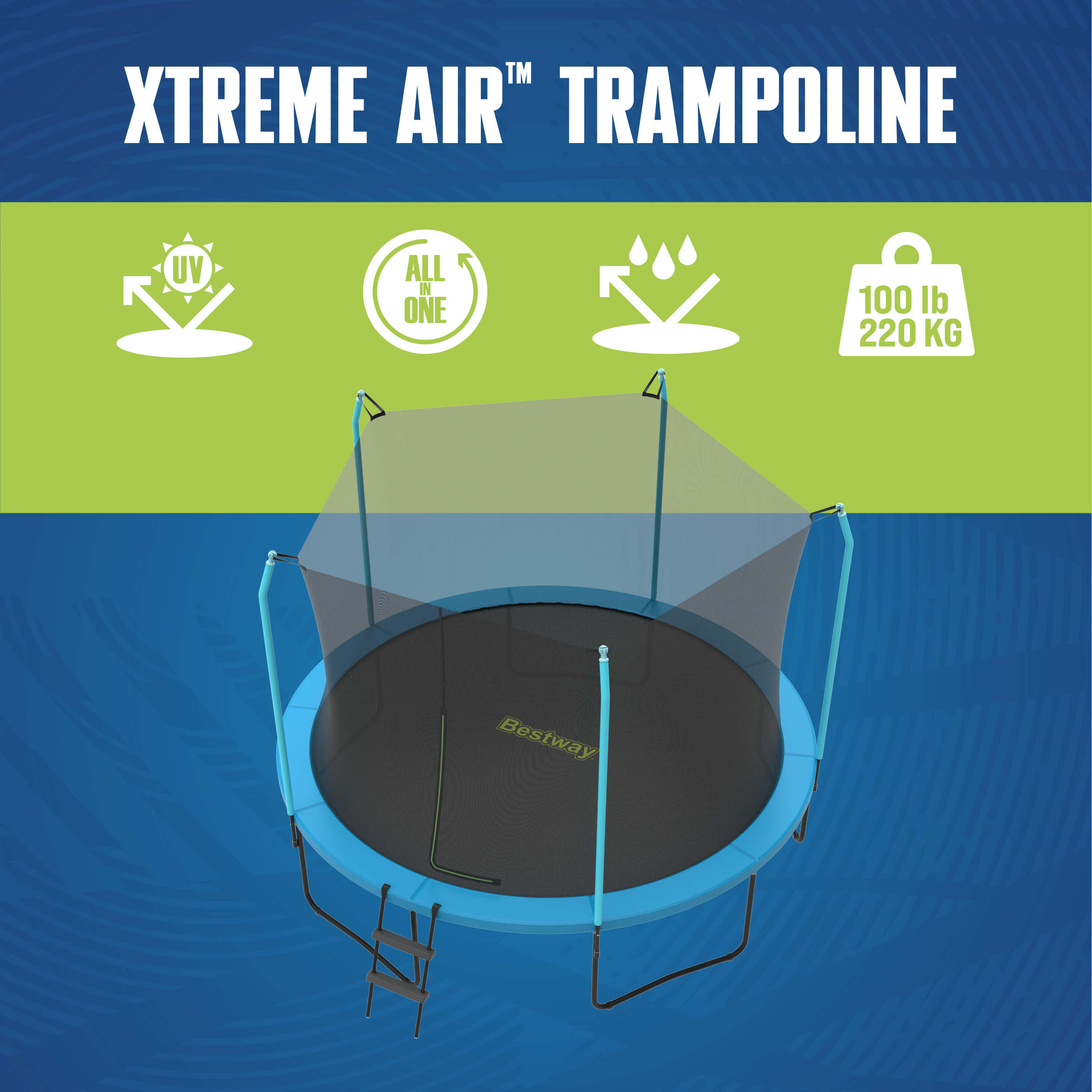 Bestway 59104 Tappeto elastico Xtreme Air per bambini da 366x278 cm 3/7