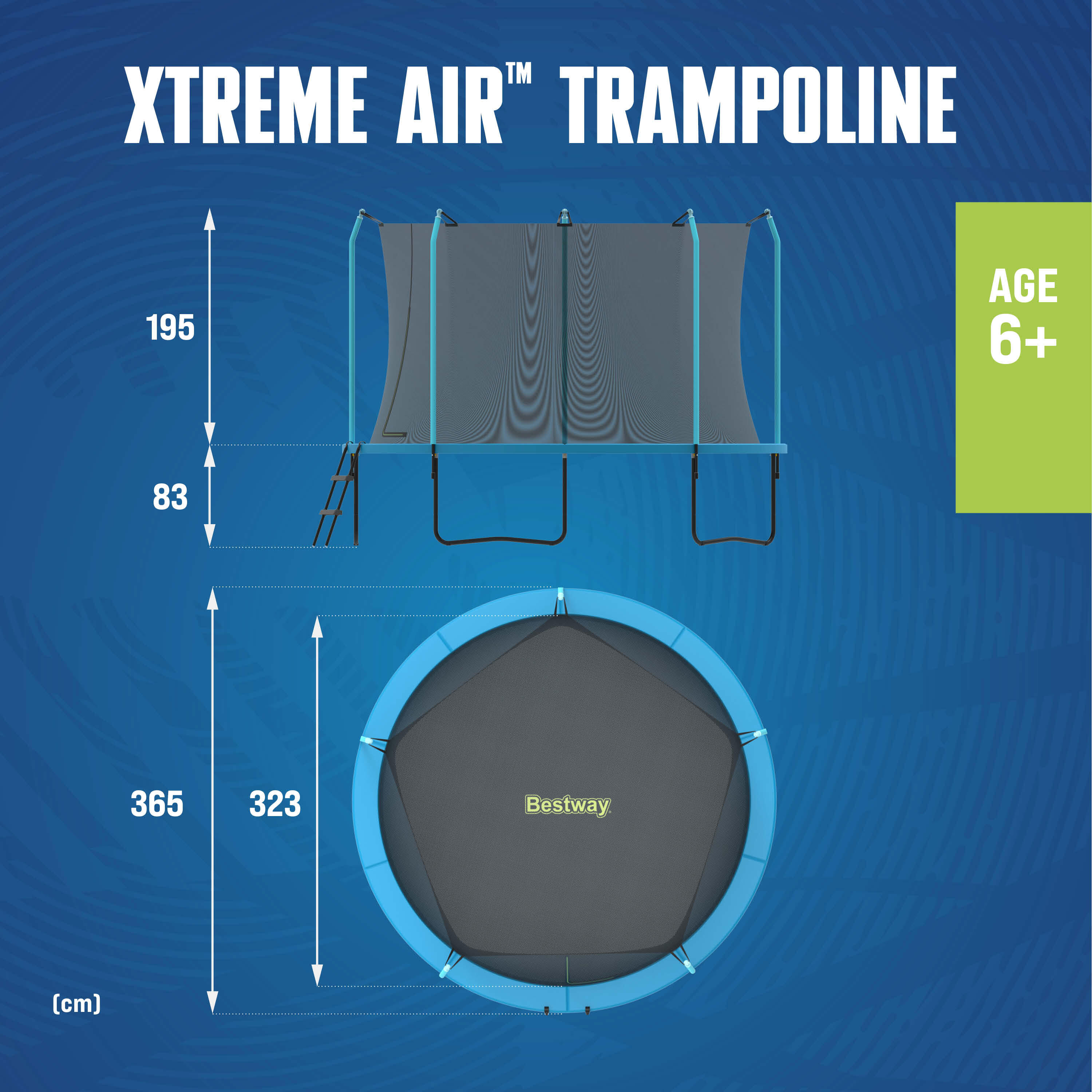 Bestway 59104 Tappeto elastico Xtreme Air per bambini da 366x278 cm 2/7