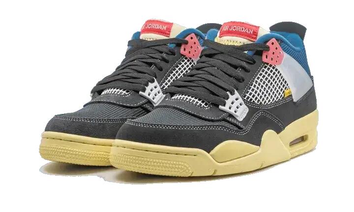 Zapatillas baloncesto - Air Jordan 4 Retro - Off Noir/Brigade Blue 3/5