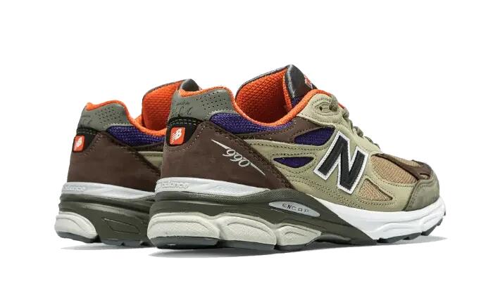 New Balance 990 V3 Made In Usa Tan Blue 3/4