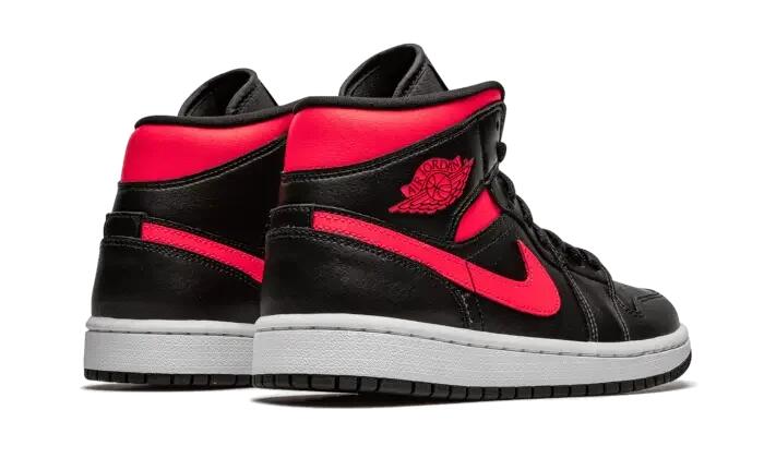 Jordan 1 Mid Black Siren Red Damen 3/4