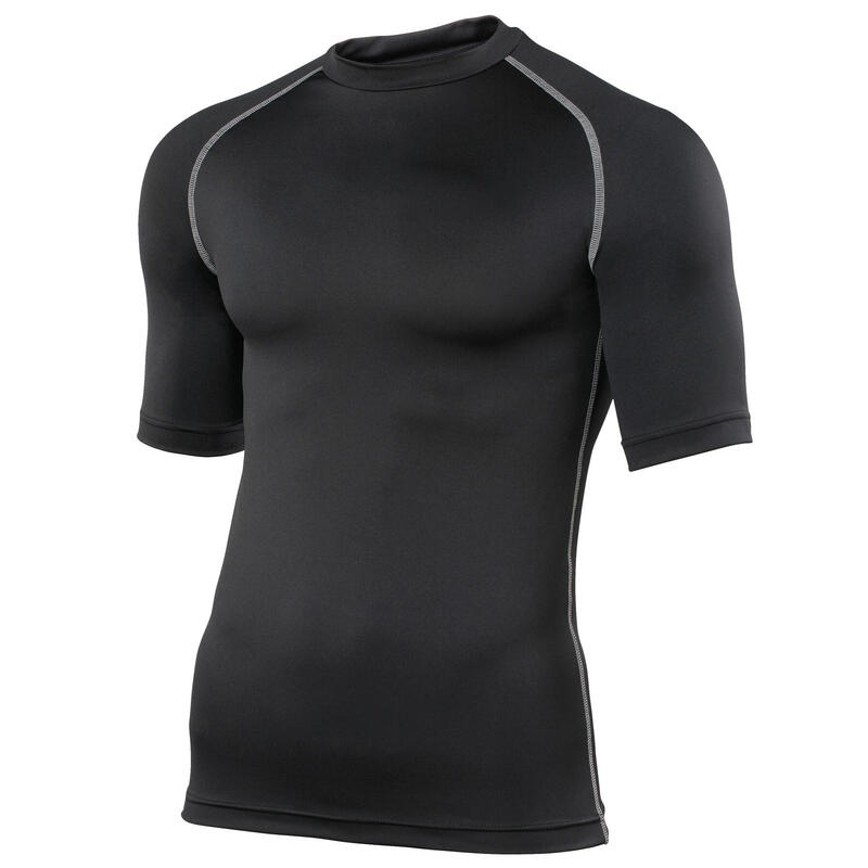 Base Layer SportUnterhemd SportTShirt, Kurzarm Herren Schwarz