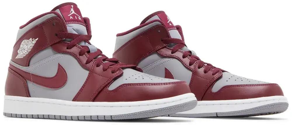 Basketball - schuhe - air jordan 1 mid - cherrywood red/white 5/5
