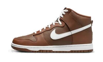 Schoenen - basketbal - dunk high - hoge sneakers - bruin/wit