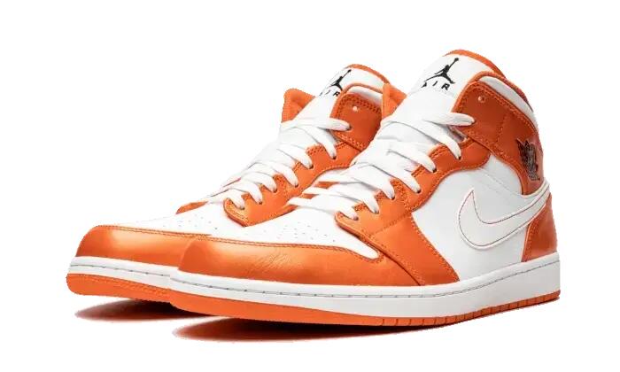Herren - basketball - jordan 1 mid - orange/schwarz 2/4