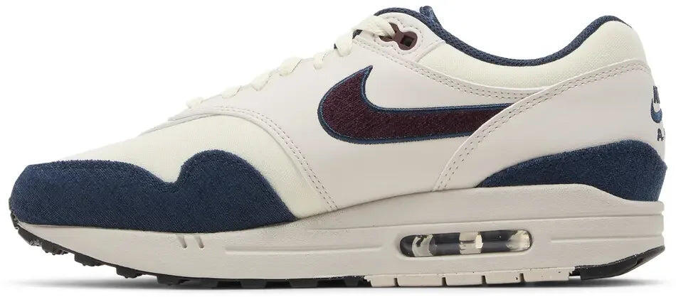 Nike Air Max 1 Coconut Milk Burgundy Crush Navy 2/5