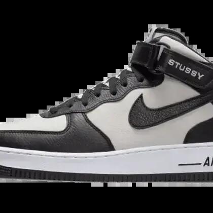 Lifestyle - Mid-top sneakers - Air Force 1 Mid Stussy - Grey/Black/White