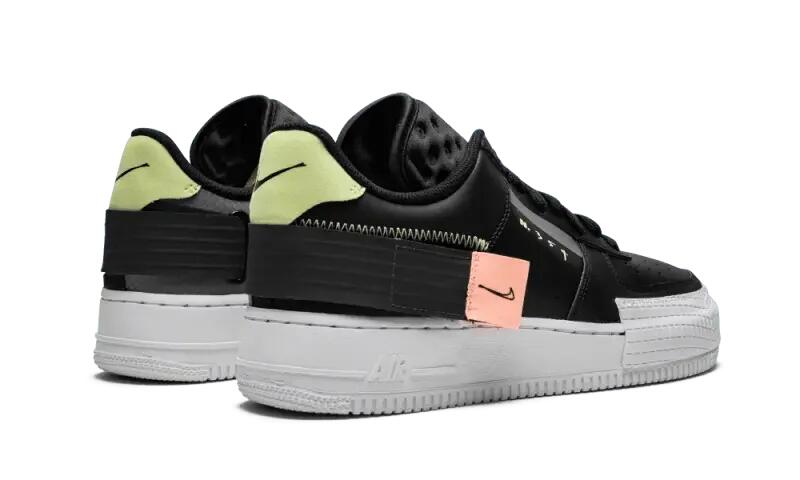 Nike Air Force 1 Type Black 3/4
