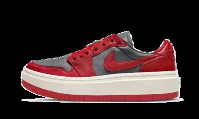 Schoenen - streetwear - unisex - aj1 low - donkergrijs/varsity red