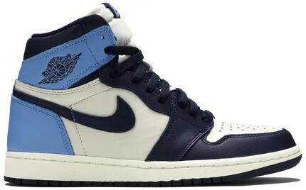 Chaussures - basket - hautes rétro - air jordan 1 - sail/obsidian