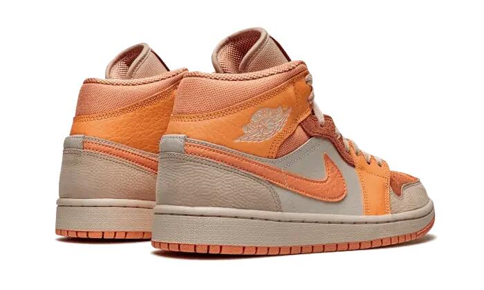 Air Jordan 1 Mid Apricot Orange (W) 3/4