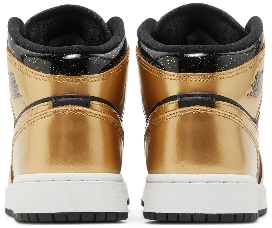 Air Jordan 1 Mid SE Metallic Gold Black (GS) 5/6