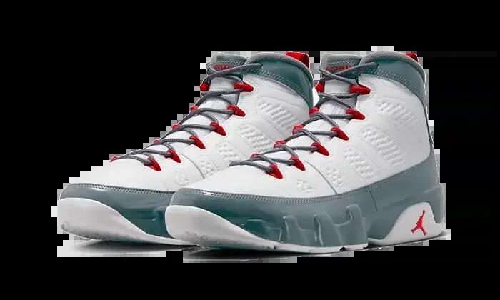 Jordan 9 Retro Fire Red - White Cool Grey Fire Red 2/3