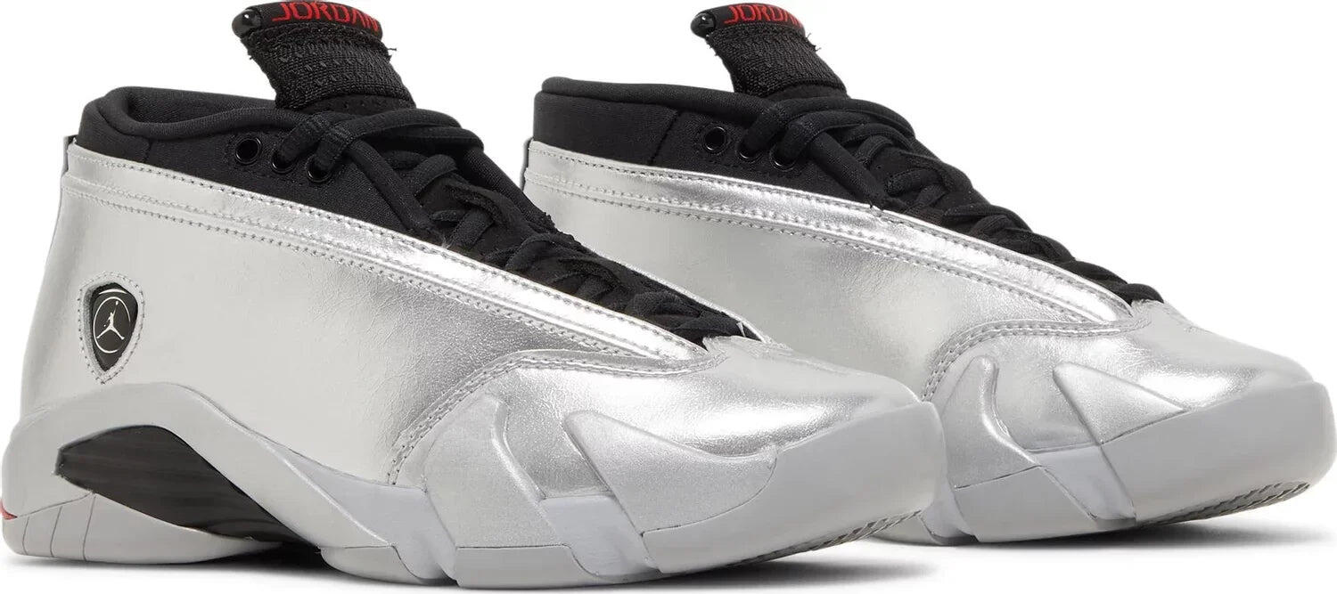 Zapatillas baloncesto - Air Jordan 14 Low - Plateado/Rojo 6/6