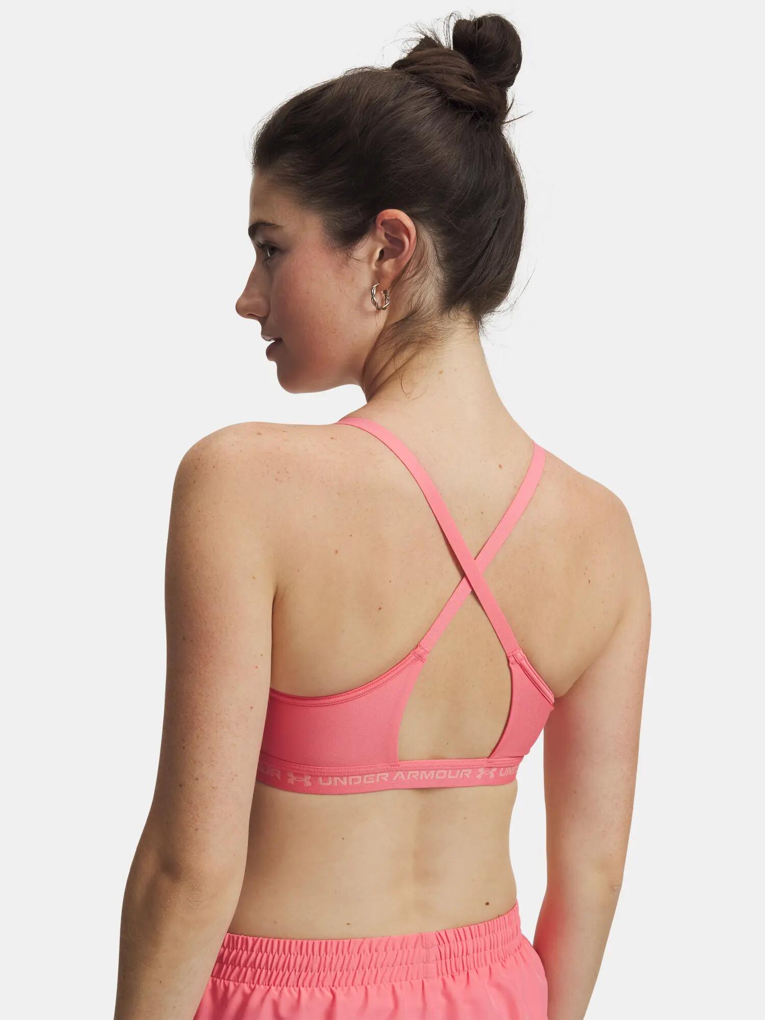Sujetador deportivo Under Armour UA Crossback Low Bra-PNK 2/5
