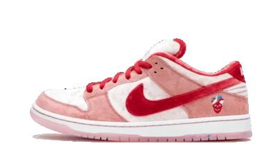 Schoenen - skate - unisex - sb dunk low strangelove - roze/rood/wit
