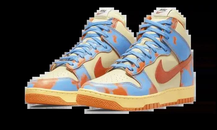 Scarpe - uomo - dunk high 1985 - acid wash - arancione/blu 2/3