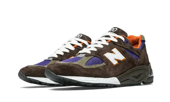 Scarpe - Running - Uomo - Confortevoli, resistenti - 990 V2 - Marrone/Viola 2/4