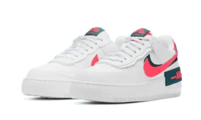 Scarpe - donna - pelle - af1 shadow - bianco/verde/rosso solare 2/3