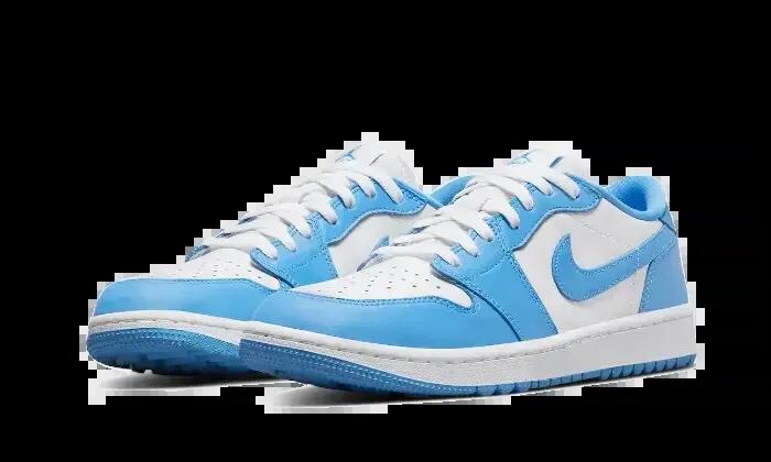 Scarpe golf unisex - air jordan 1 unc - bianco/university blue 2/3