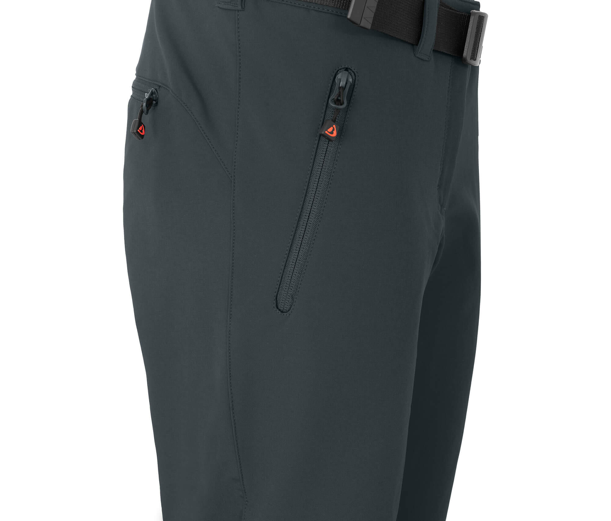 Damen Winter Softshellhose warm, Innenfleece, recycelt grau 3/6