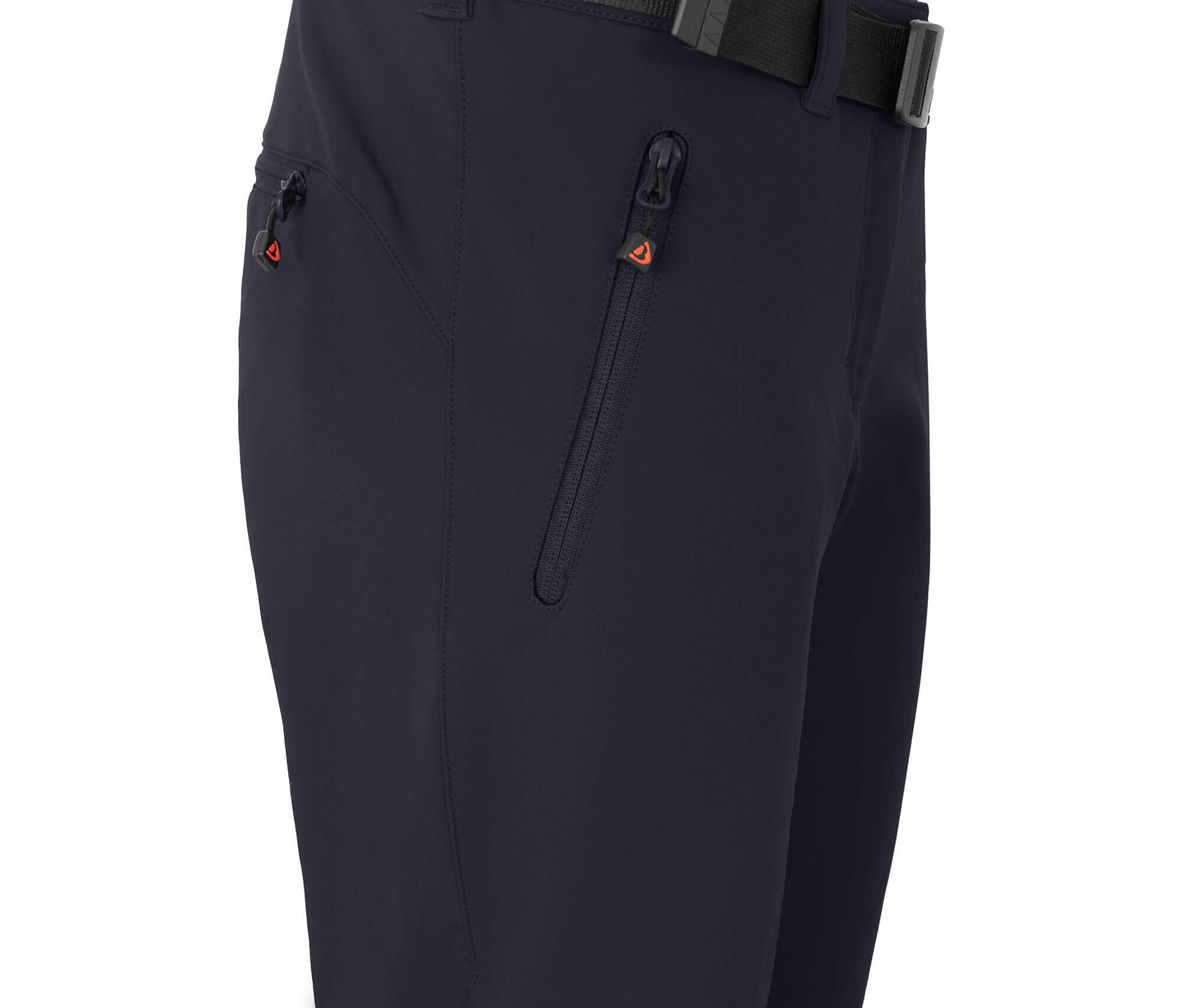 Damen Winter Softshellhose warm, Innenfleece, recycelt Blau 3/6