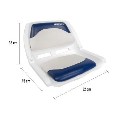 Waterside Captain Deluxe All Weather Bootstoel Wit Blauw 5/6