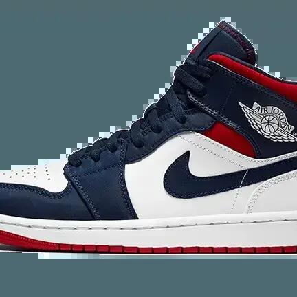 Men - Basketball - Air Jordan 1 Mid SE - White/University Red