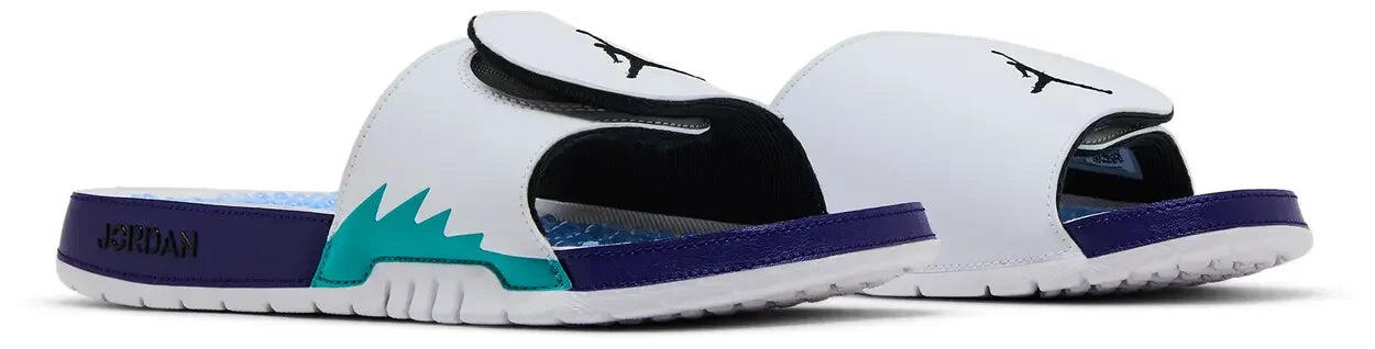 Jordan Hydro 5 Retro Slide White New Emerald Grape Ice Black 5/5