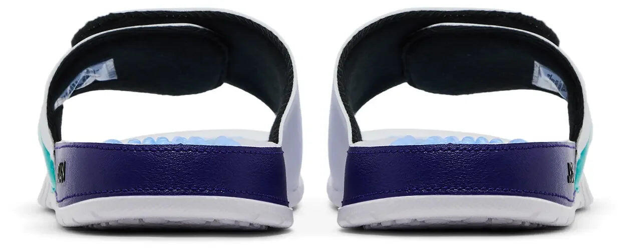 Jordan Hydro 5 Retro Slide White New Emerald Grape Ice Black 4/5