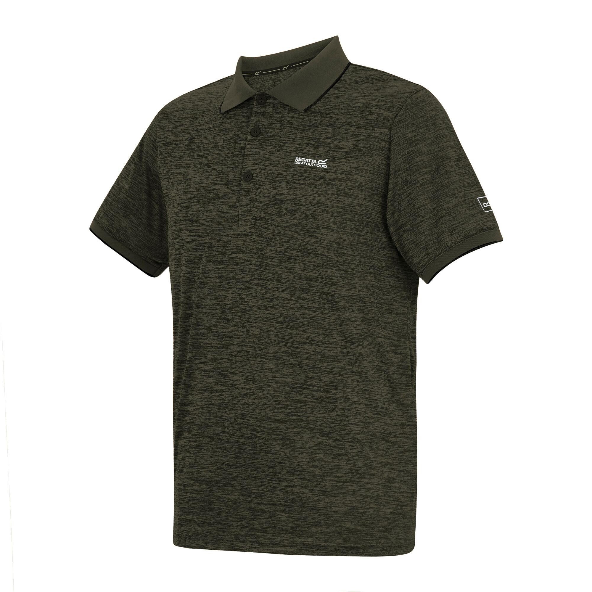Poloshirt Remex II kurzärmlig Herren Dunkel-Khaki 3/5