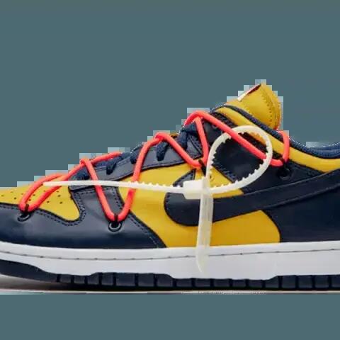 Nike Dunk Low Off-White University Gold - Leather Low-Top