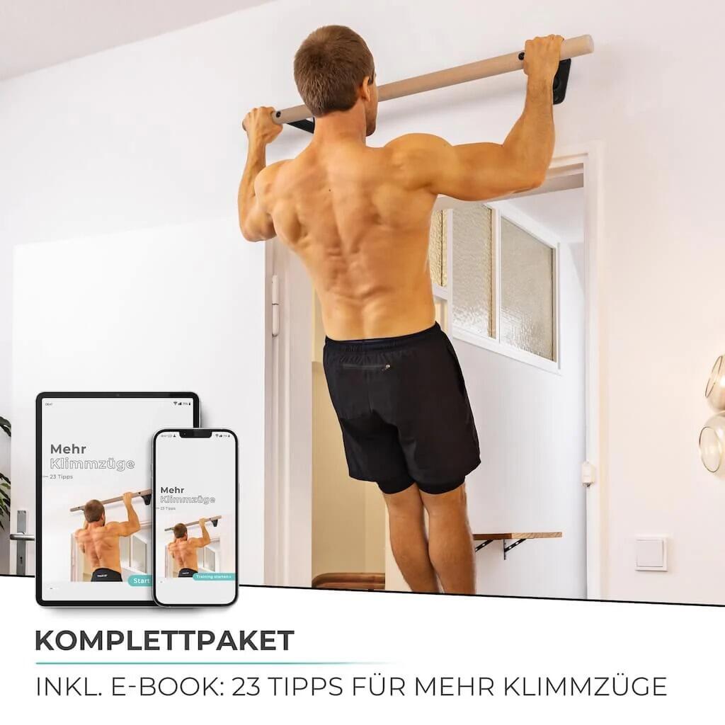 Holz Klimmzugstange zur Wandmontage über Türrahmen 2/7