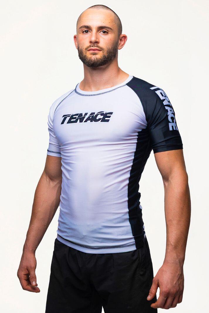 Tenace BJJ Camiseta de Compresión Competición BLANCO 3/4